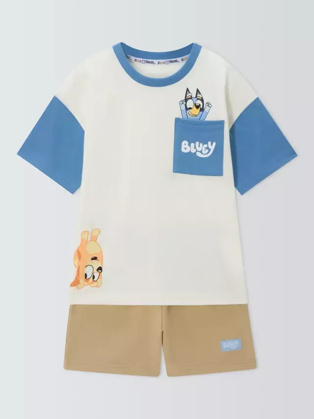 Детский комплект Bluey: футболка и шорты, белый/разноцветный Brand Threads — фото 3