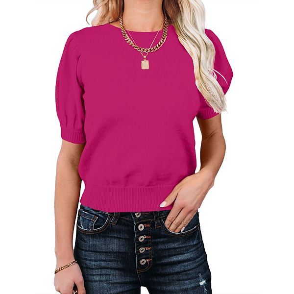 

Женский легкий пуловер с круглым вырезом и коротким рукавом Maxxis Merch, Rose