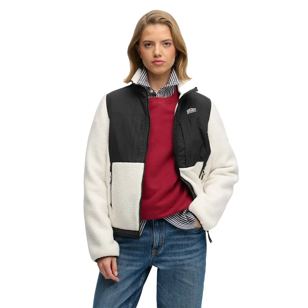 

Флисовая куртка Superdry Hybrid Trekker, белый