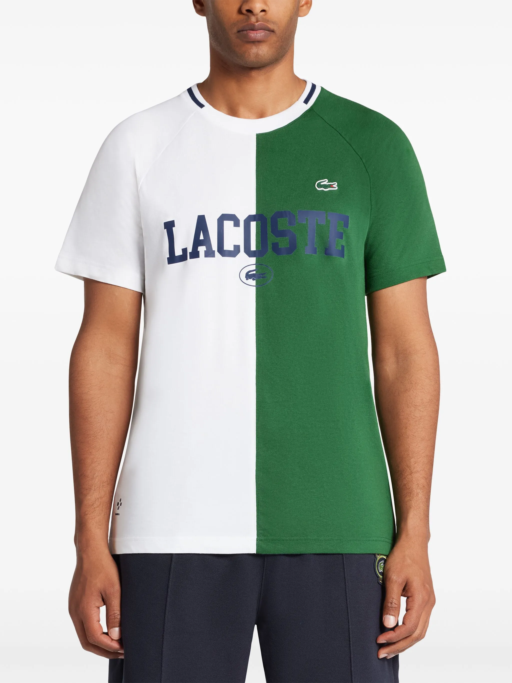 Футболка Lacoste, из органического хлопка, белый — фото 3
