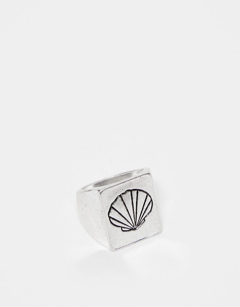 

Серебряное кольцо-ракушка унисекс Reclaimed Vintage