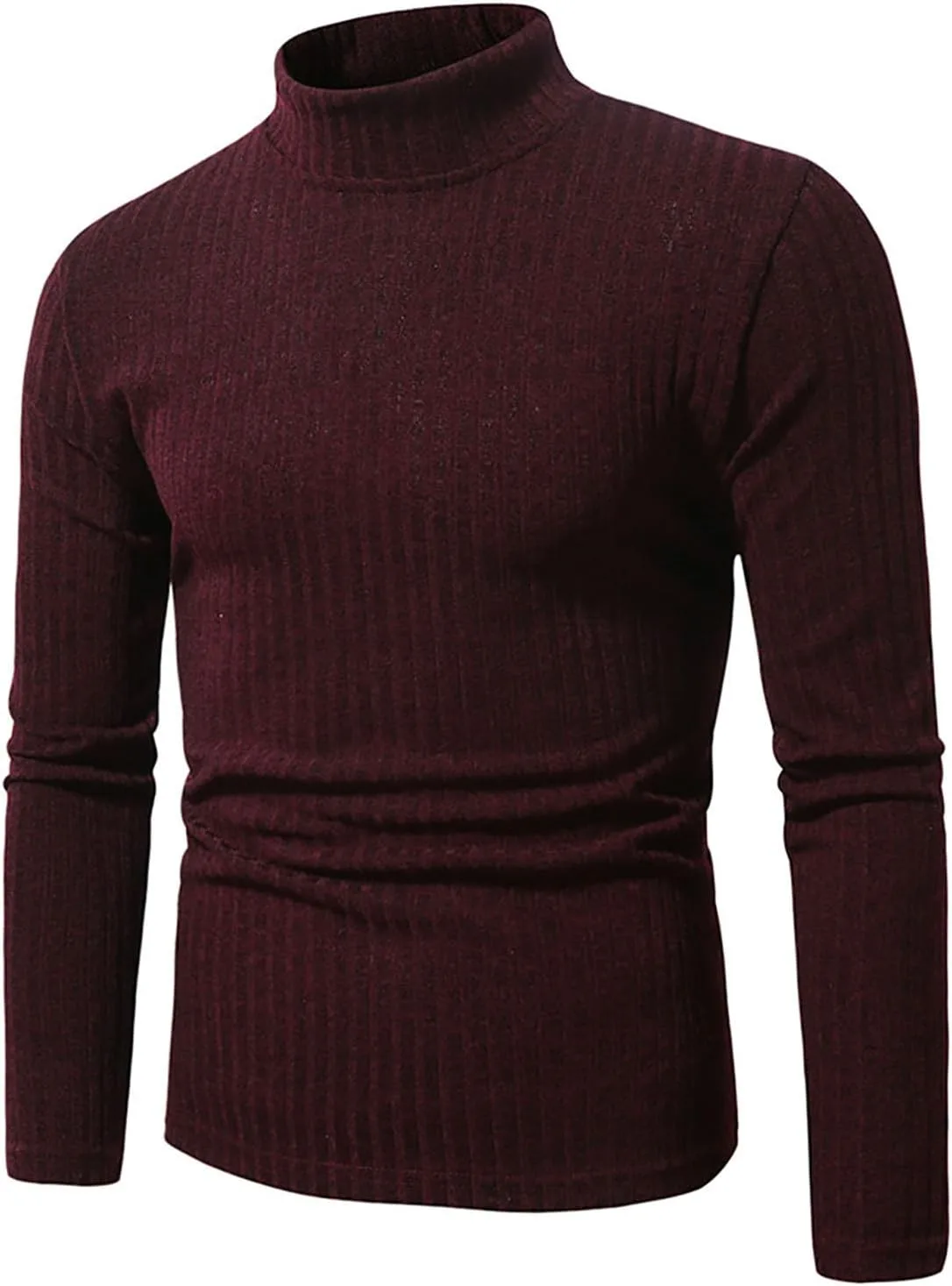 Мужской свитер Slim Fit с воротником-гольф и кабельной вязкой — фото 2