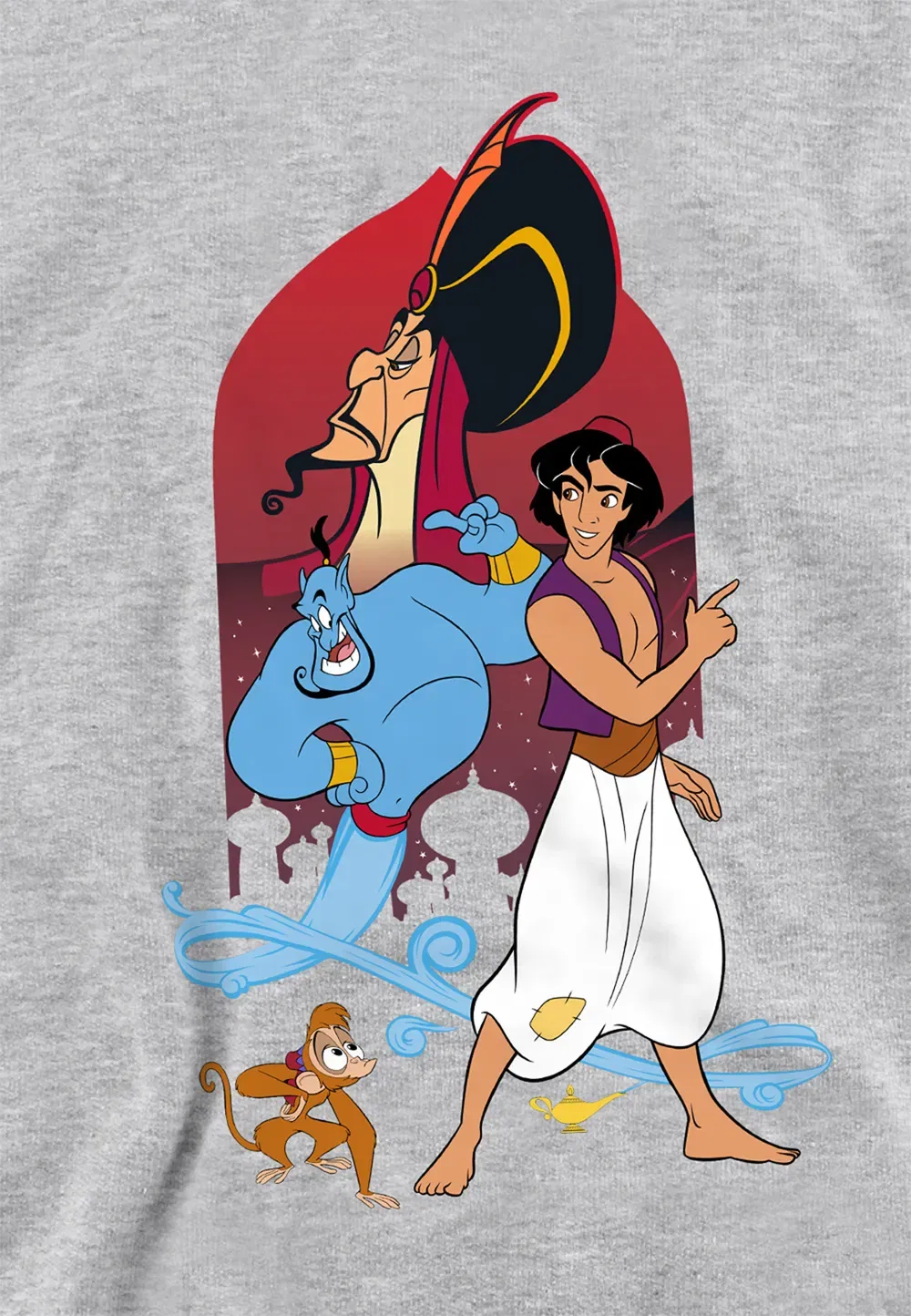 Худи детское унисекс Aladdin, Disney, серый — фото 2