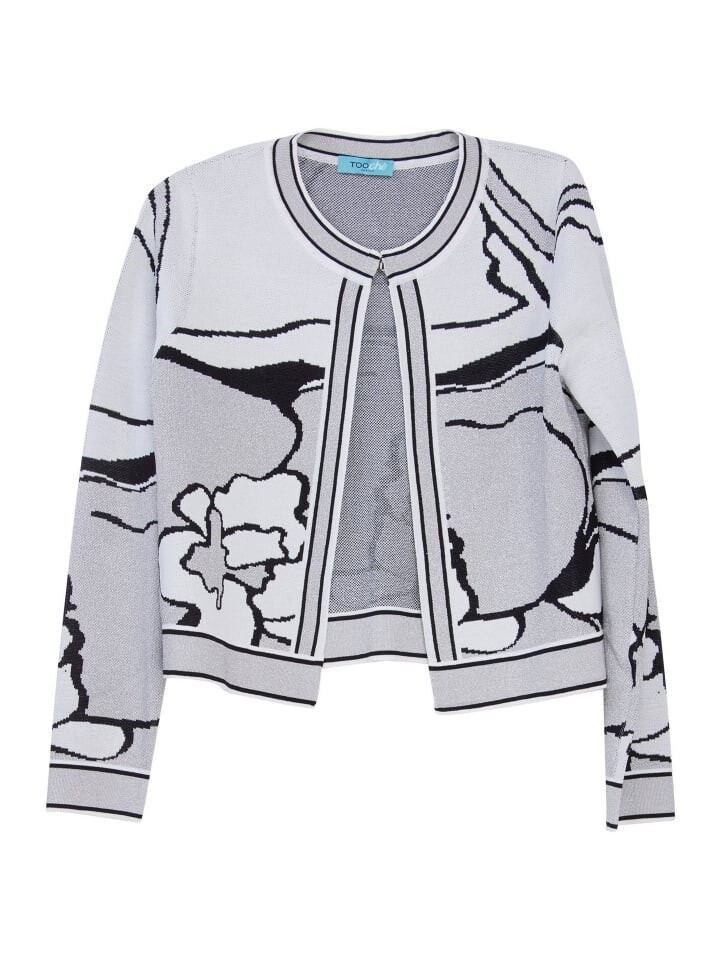 

Кардиган TOOCHE Strickjacke Muster, белый/черный