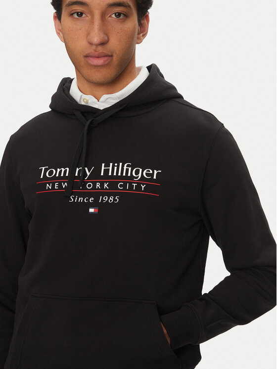 Толстовка обычного кроя Center Stack MW0MW38672 Tommy Hilfiger, черный — фото 4