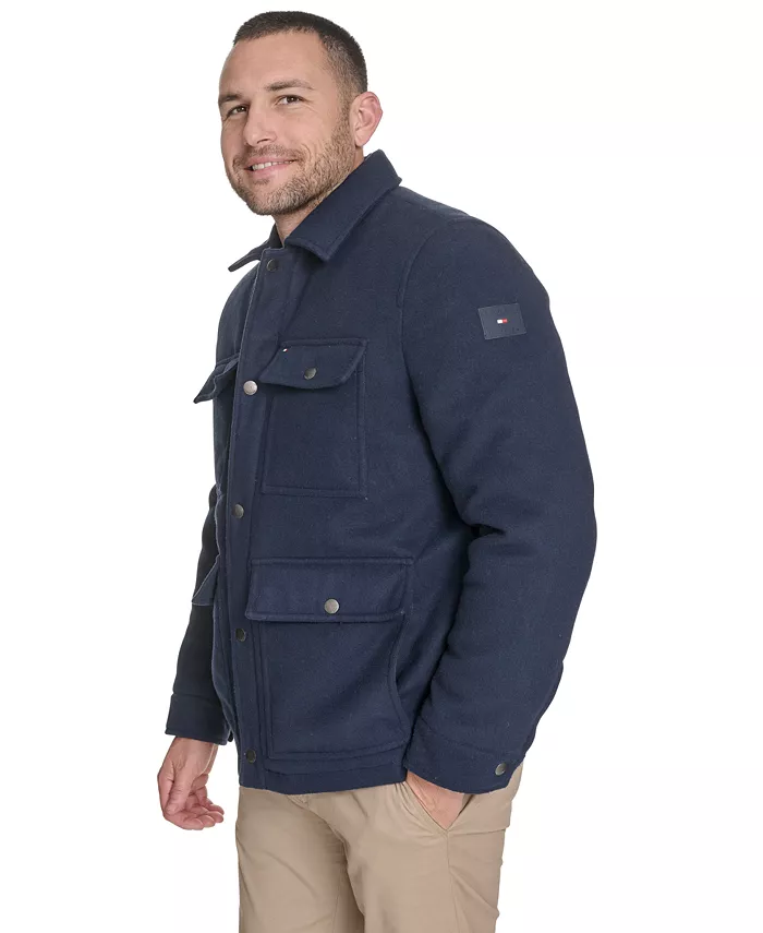 Мужская куртка Field из шерстяной смеси Tommy Hilfiger, синий — фото 3