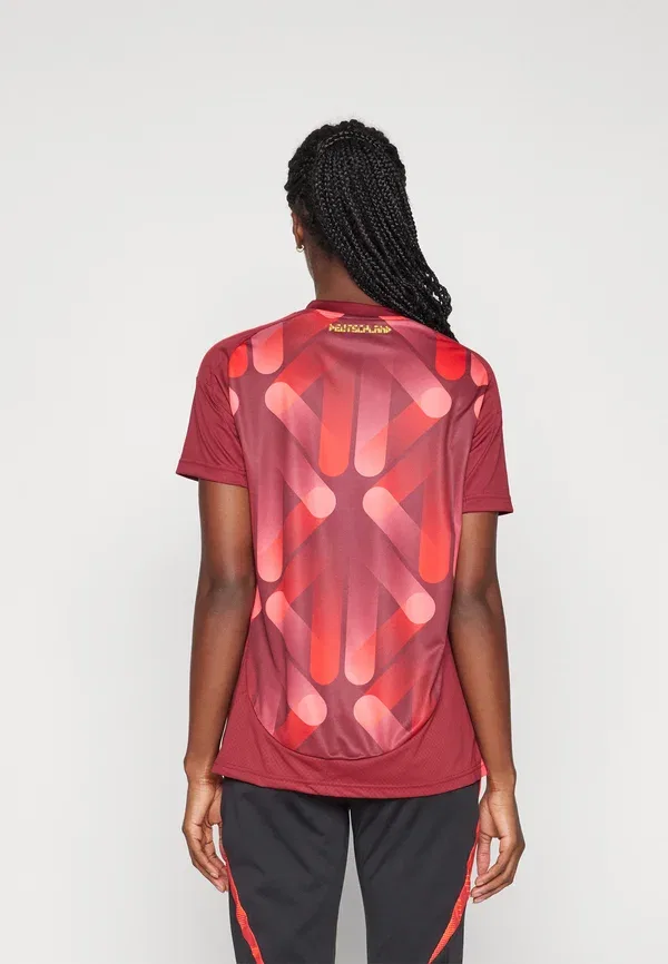 Футболка женская Adidas Performance, модель Deutschland DFB Women EM 2025 Women Away National Team Wear, цвет бордовый — фото 3