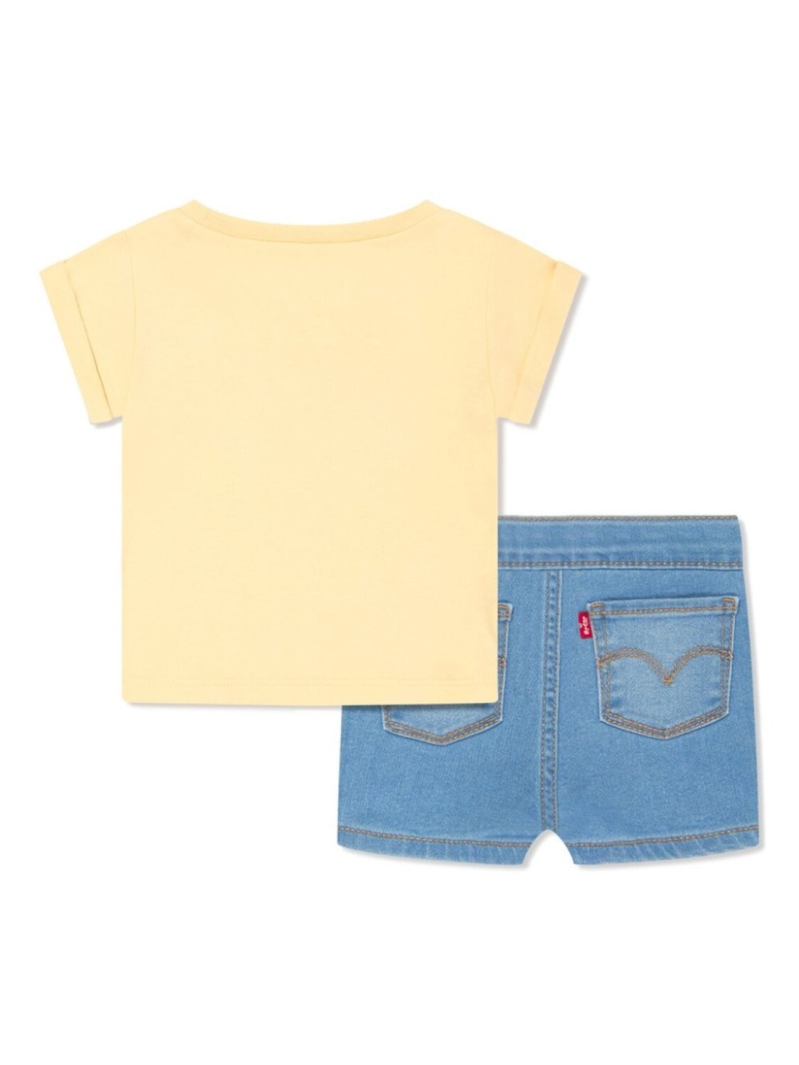 Levi's Kids комплект из футболки и шортов с принтом, синий — фото 2