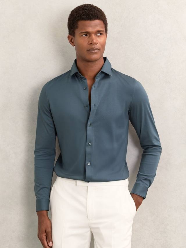 

Рубашка Duke Airforce с длинными рукавами и воротником из хлопка Reiss