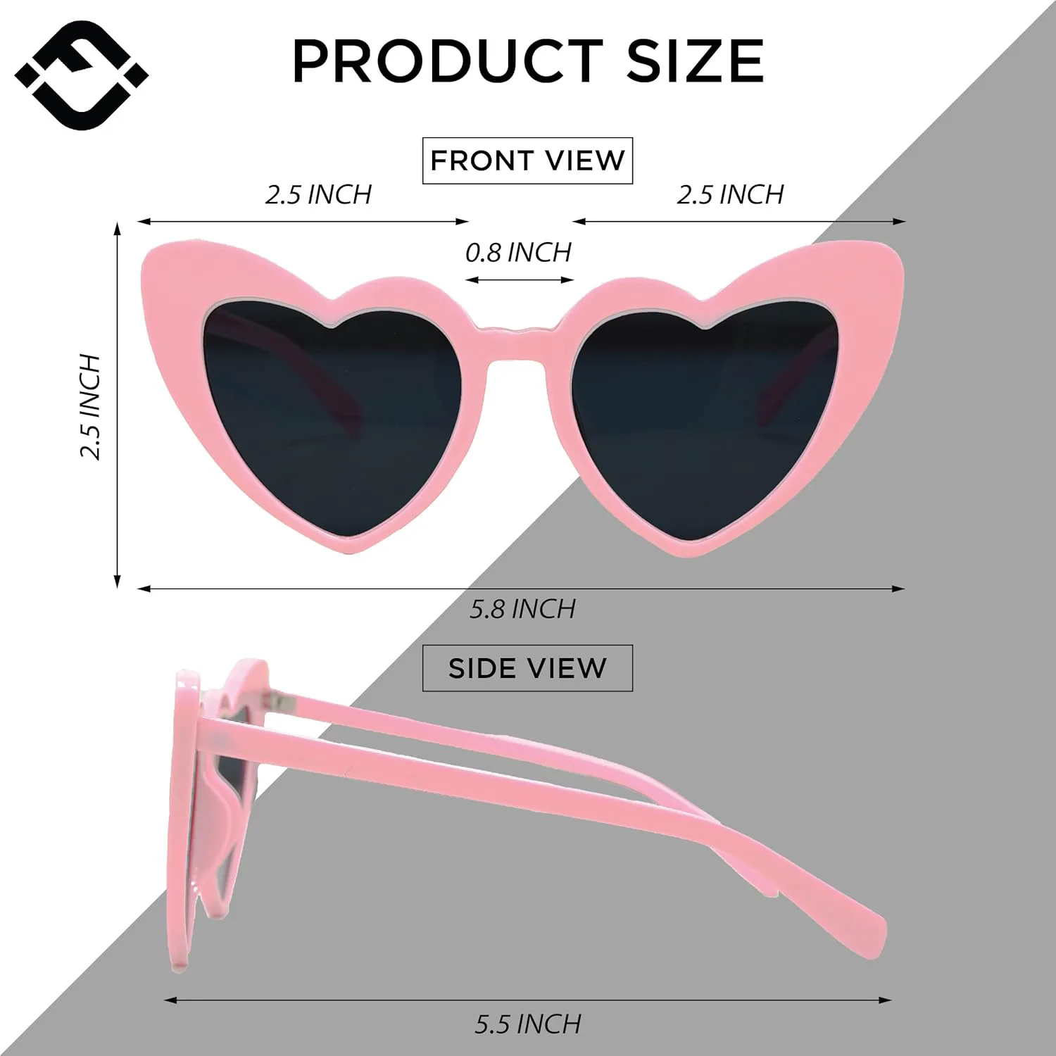 

Стильные солнцезащитные очки Funky Junque для женщин в форме сердца, модные очки для девичника, винтажные ретро-очки, очки для невесты, 10 Pack - 1 White & 9 Pink