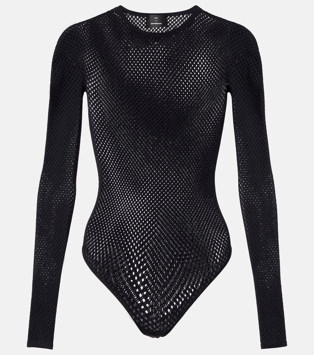 

Боди RHW Web из смесовой шерсти Wardrobe.NYC, черный