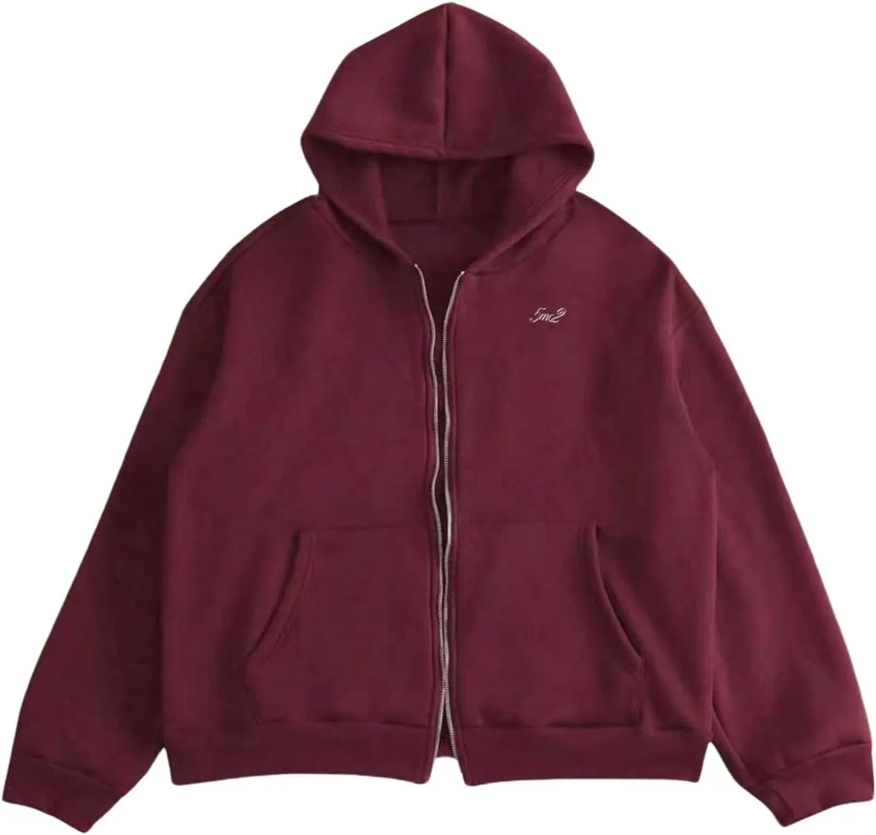 

Мужская толстовка с капюшоном на молнии, с вышитой надписью VIPWOLF