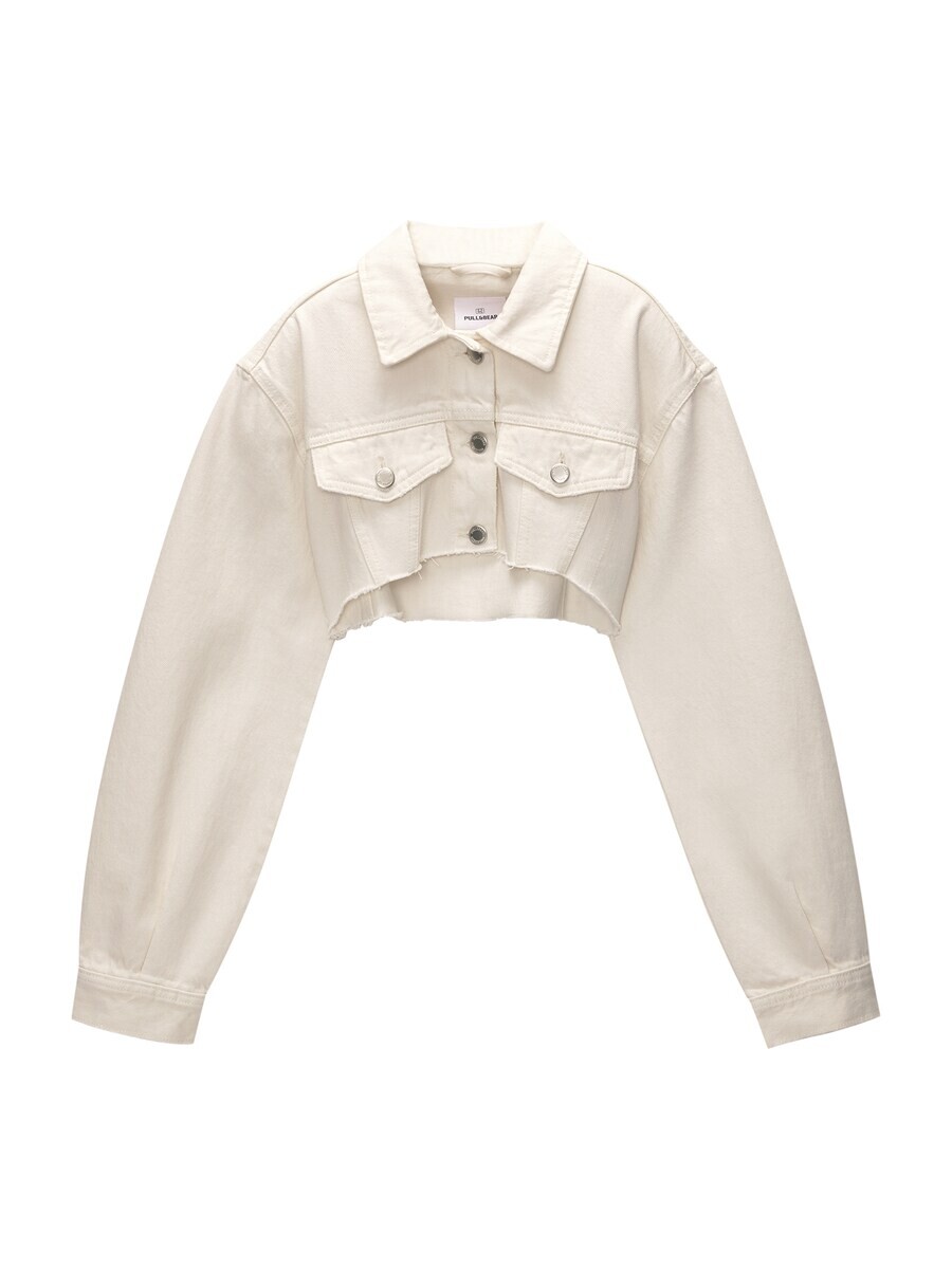 

Джинсовая куртка Pull&Bear Between-Season Jacket, экрю
