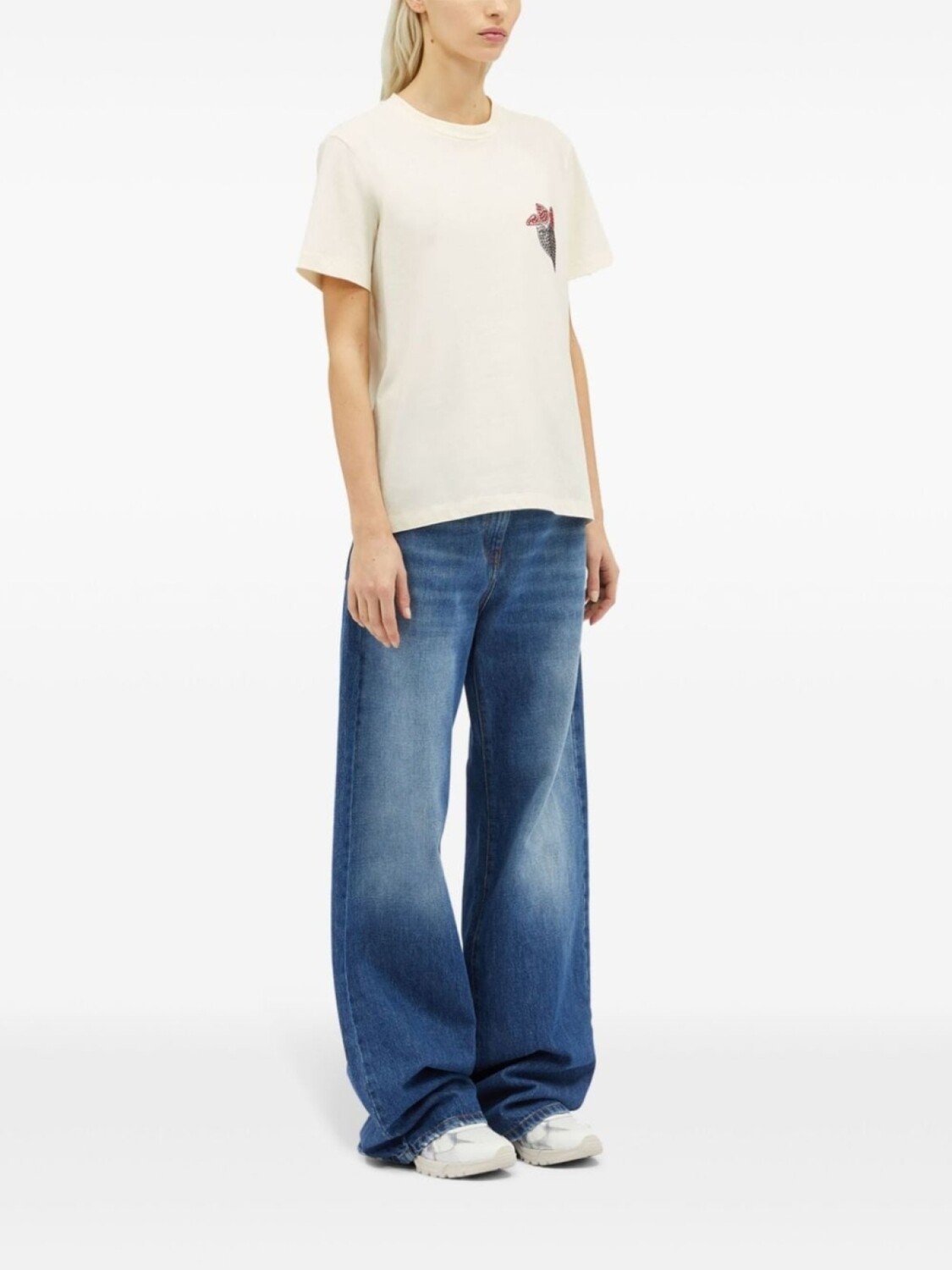 

MSGM футболка с кристаллами, белый