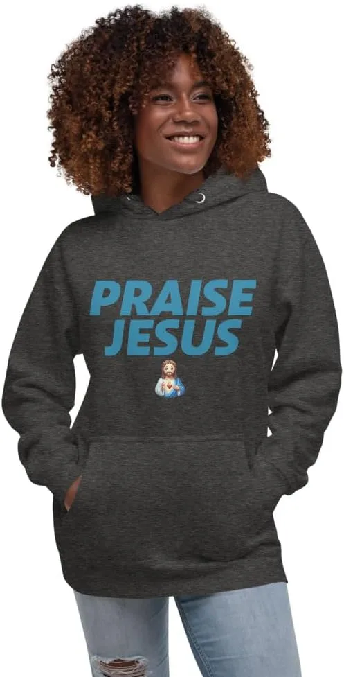 Толстовка PRAISE JESUS серого цвета Unisex