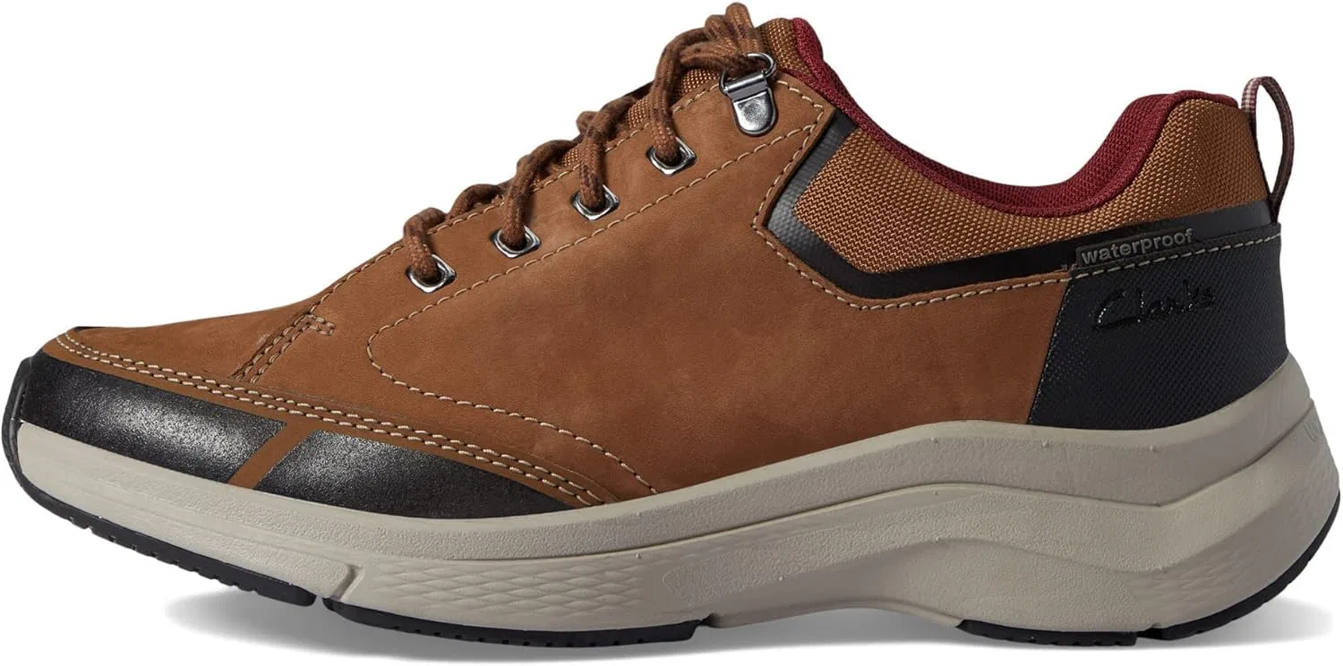 Мужские кроссовки Clarks Wave 2.0 Vibe, Light Brown Oiled Nubuck Leather Waterproof — фото 4