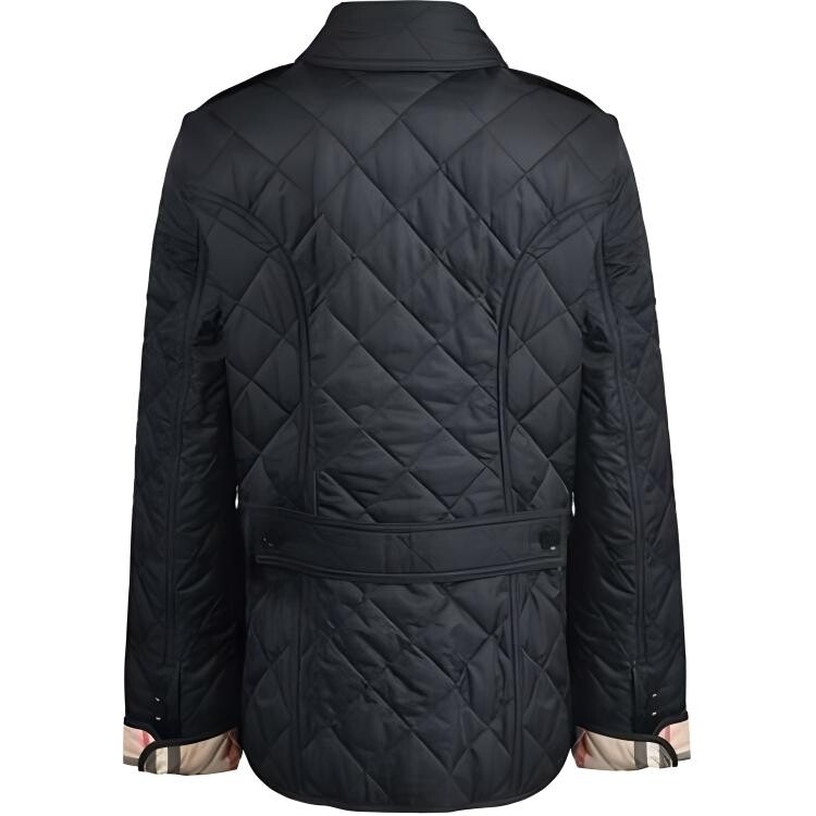 Куртка Burberry Стеганая с бриллиантами, Темно-синяя — фото 3