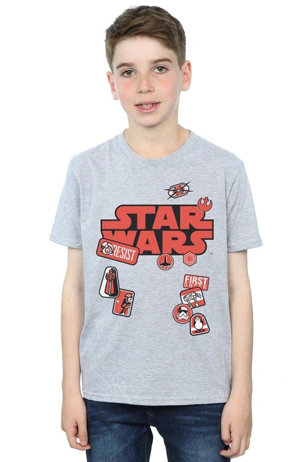 

Футболка со значками «Последние джедаи» Star Wars, серый