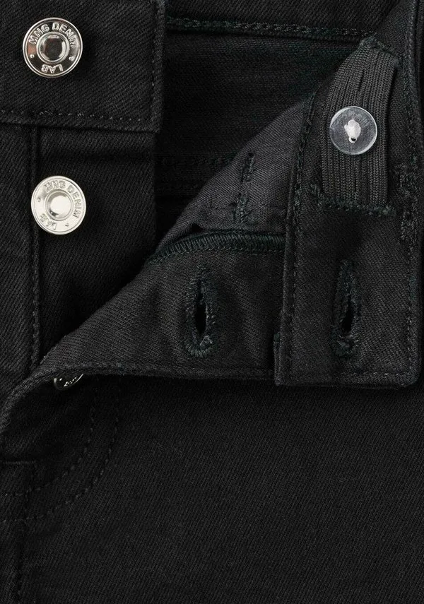 Детские расклешенные джинсы Mango Kids, Black Denim — фото 3