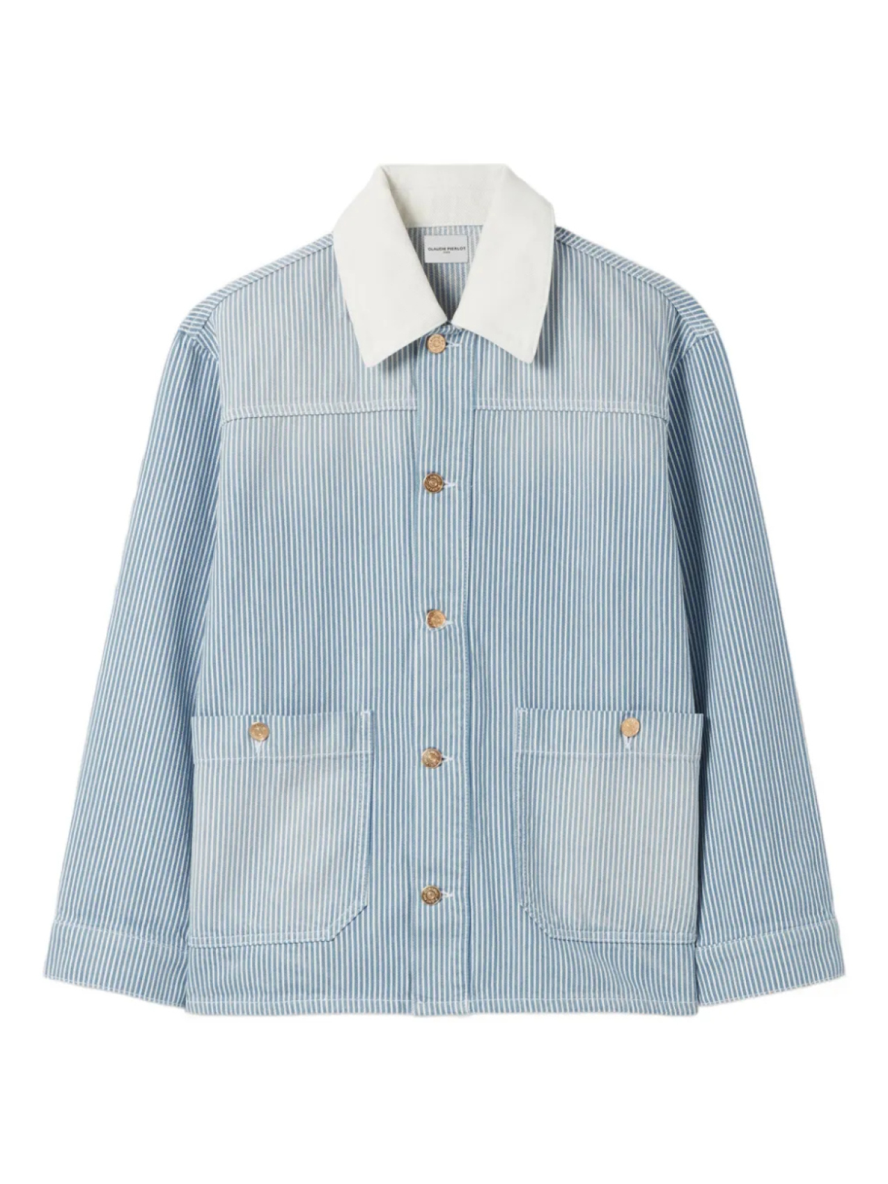 

Полосатая джинсовая куртка Claudie Pierlot, синий