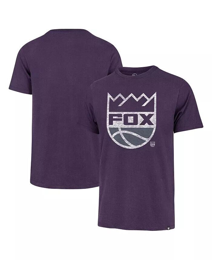 

Мужская футболка De'Aaron Fox Purple Distressed с логотипом игрока Sacramento Kings '47 Brand