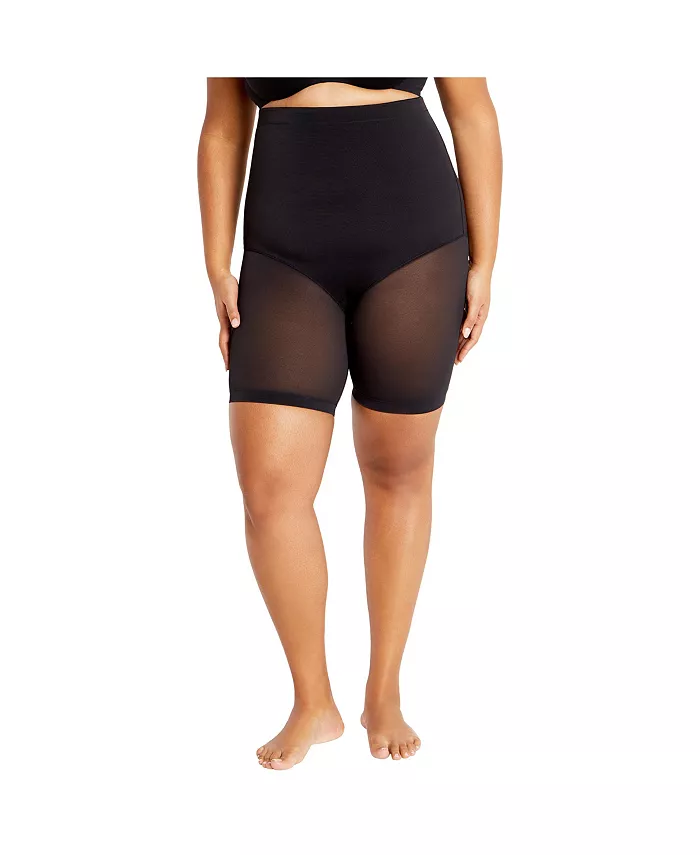 

Короткие шорты Power Mesh Plus Size CITY CHIC, черный
