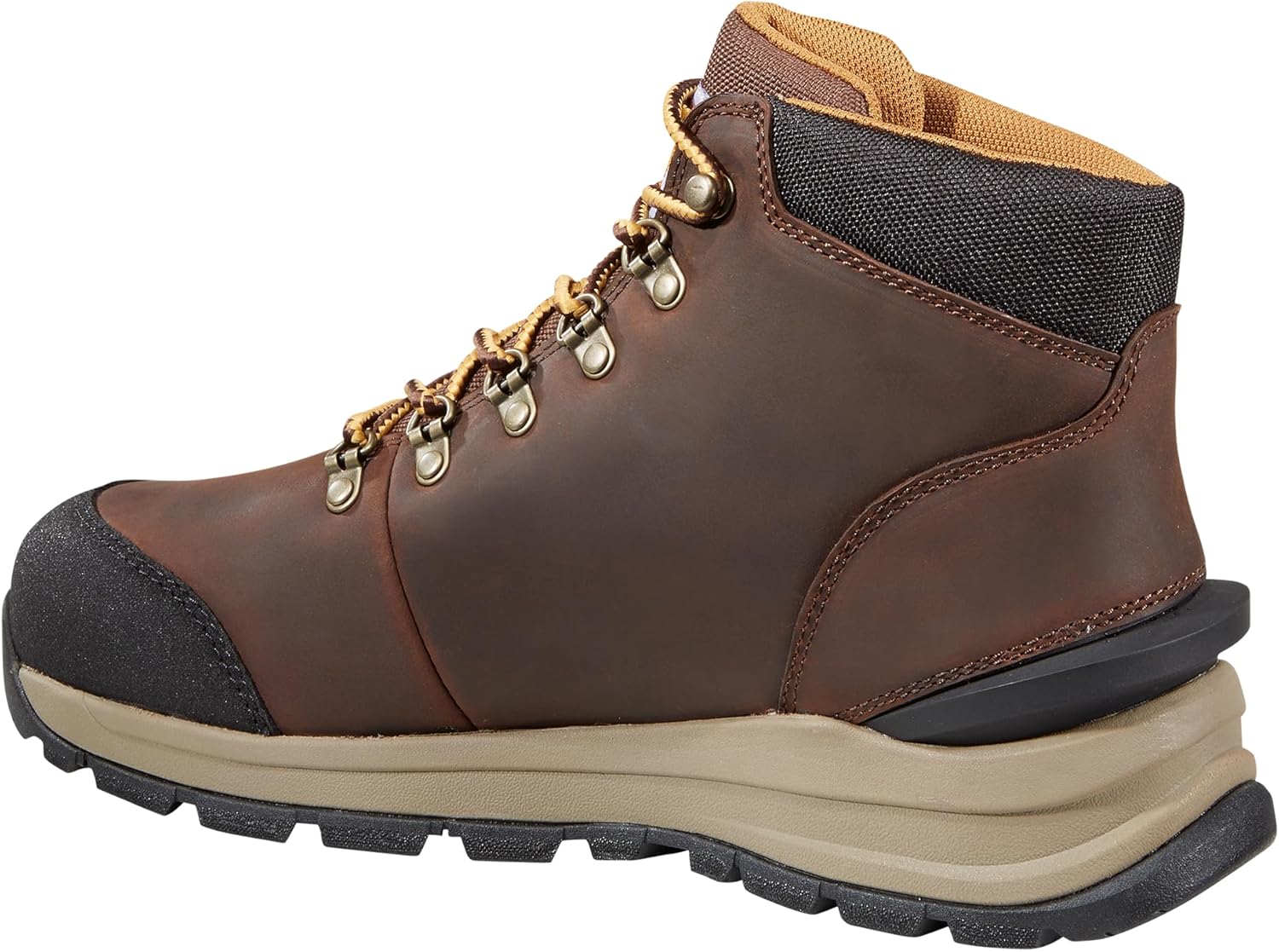 Мужские рабочие ботинки Carhartt Gilmore с водонепроницаемым мягким носком, высота 5 дюймов, Dark Brown Oil Tanned — фото 3