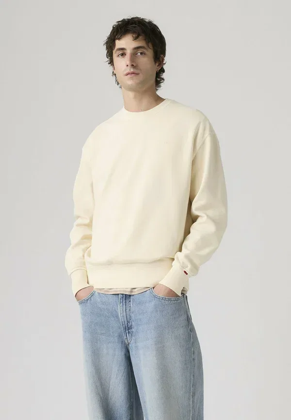 Толстовка Levi'S Authentic crew dye jalapeno sweatshirt, желтый