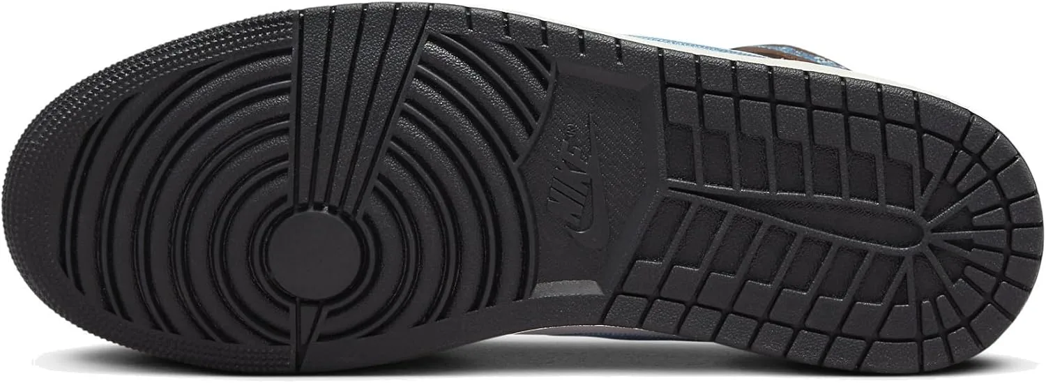 Кроссовки мужские NIKE Air Jordan 1 SE Mid, серый черный — фото 2