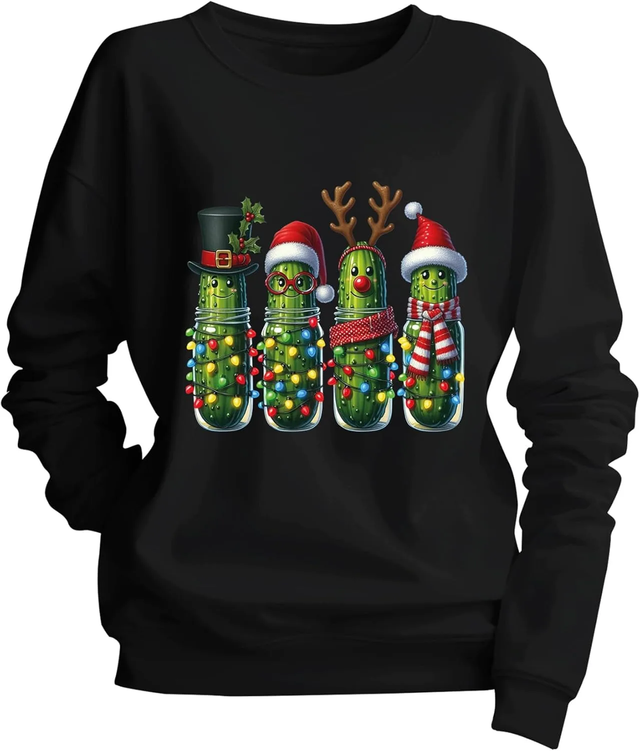 

Свитшот с рождественскими огурчиками, Long Sleeve, Adult Unisex Hoodie Yuisi Doxn