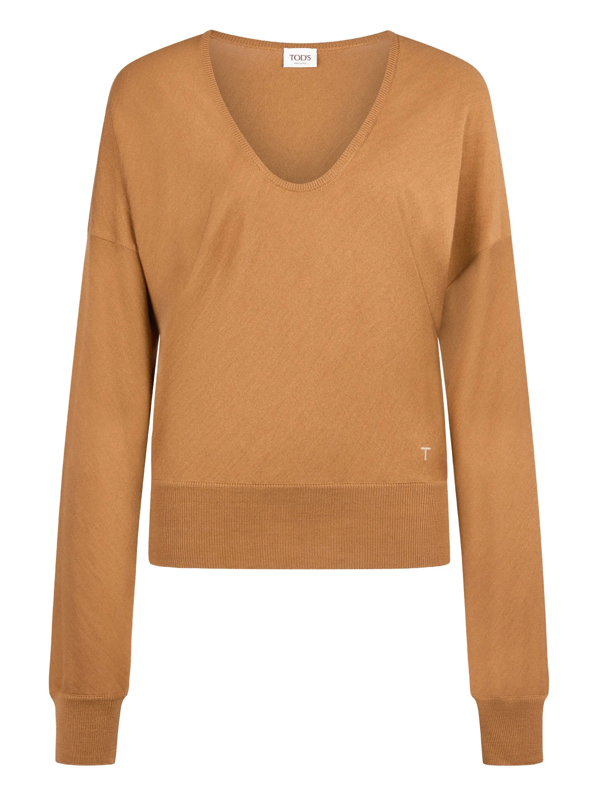 

Свитер с V-образным вырезом Tod'S, оранжевый
