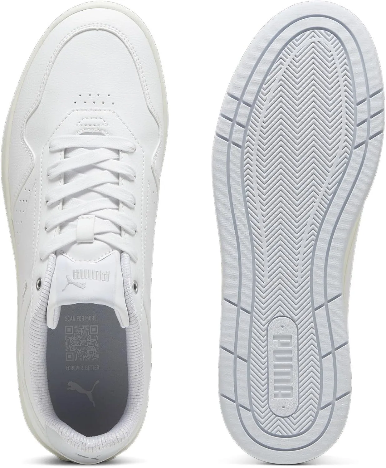Мужские спортивные кроссовки Puma Court Classic 353780, белый/серебряный — фото 4