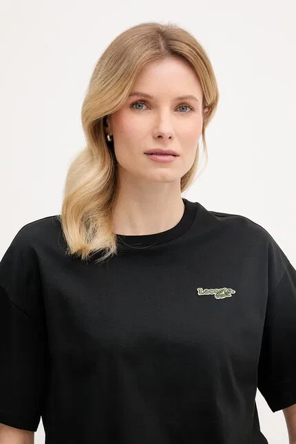 Топ Lacoste Укороченный, Черный — фото 4