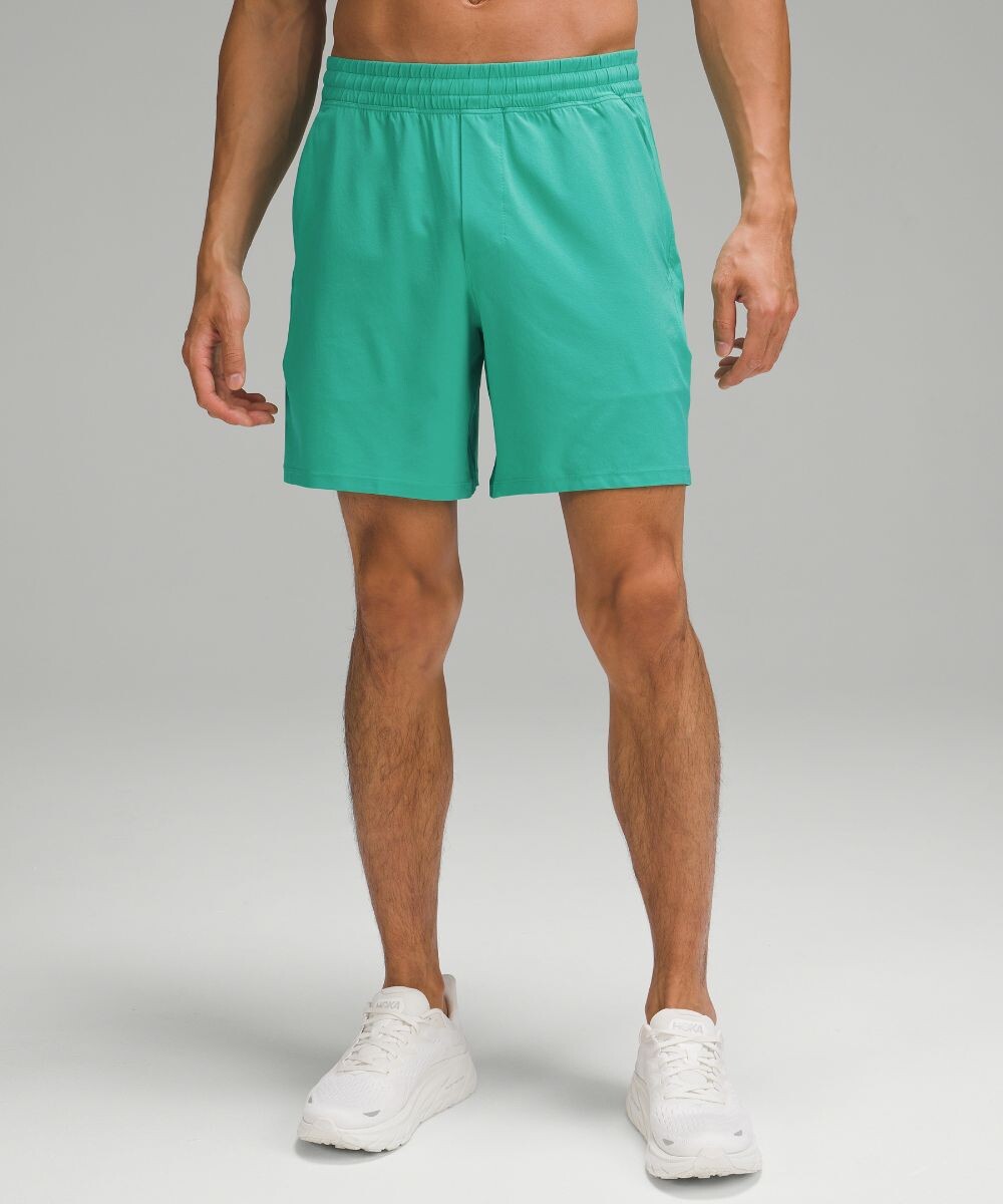 

Короткие шорты без подкладки Pace Breaker Lululemon, зеленый