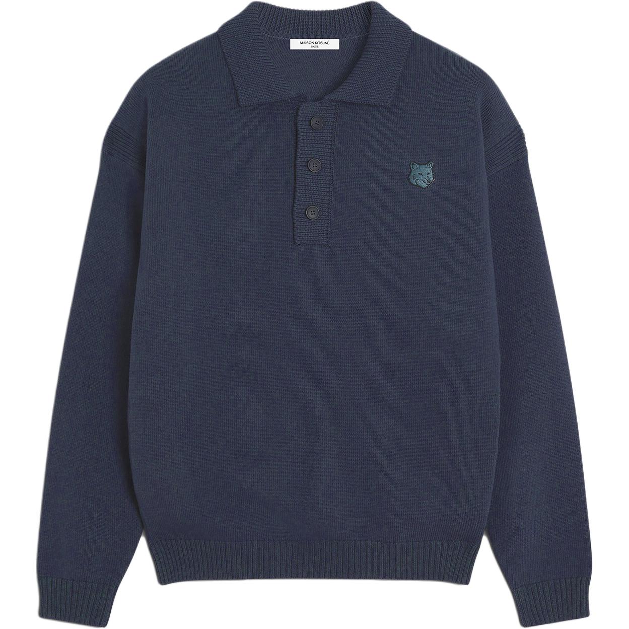 

Поло Maison Kitsuné Bold Fox Head Patch Comfort Maison Kitsune, slate серый