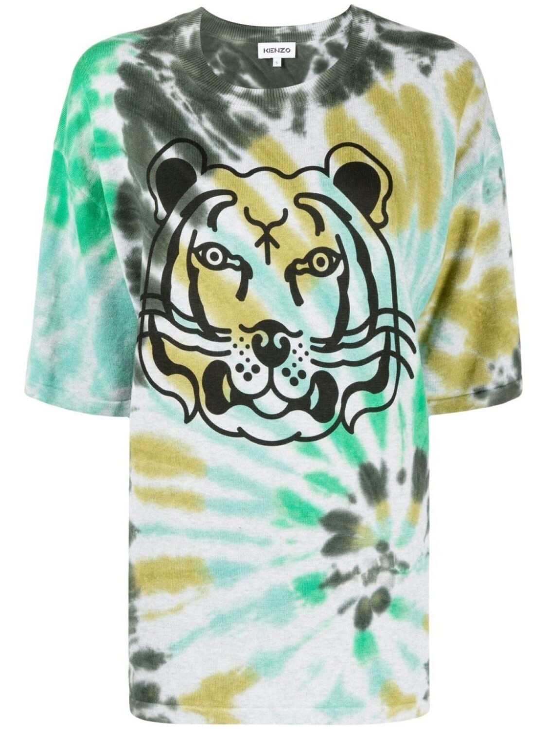 

Футболка с принтом тай-дай Kenzo, зеленый
