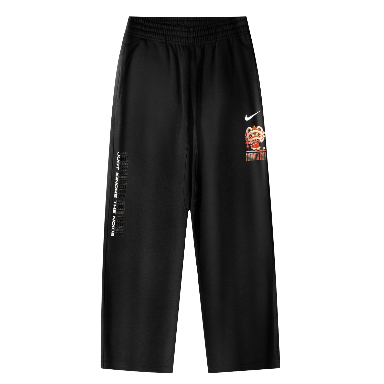 

Nike Китайские вязаные спортивные штаны Unisex Black