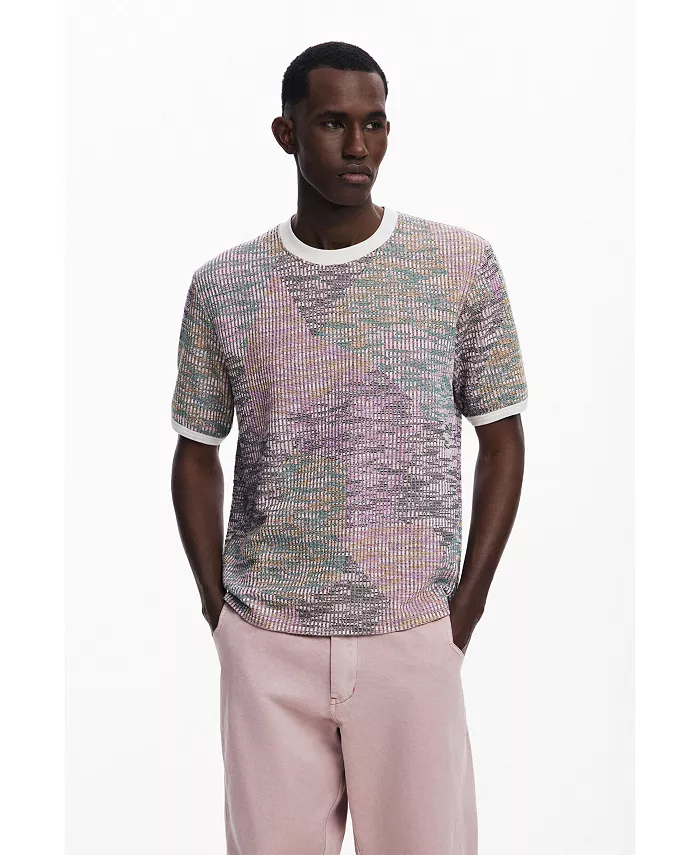 

Мужская футерная футболка с коротким рукавом Desigual, серебро