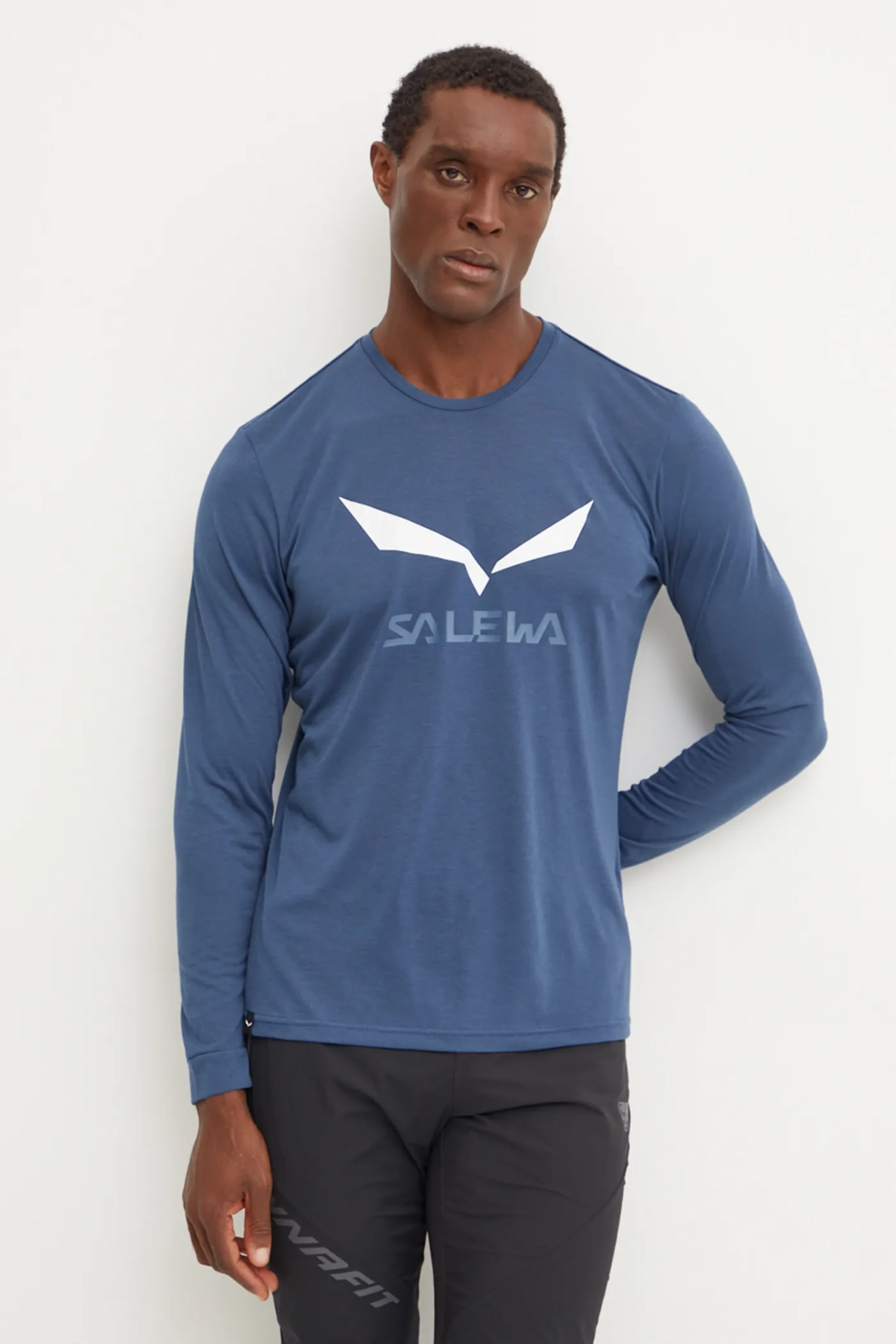 

Спортивная футболка с длинным рукавом Solidlogo Salewa, синий