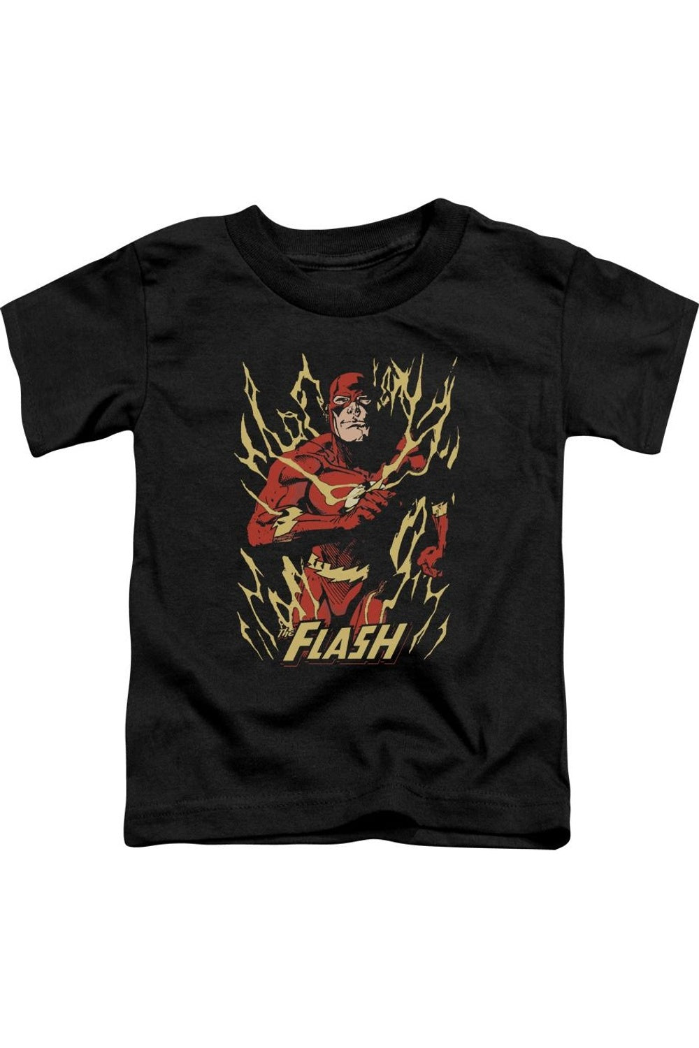 

Футболка с коротким рукавом для малышей "Justice League of America" с изображением Флэша Gildan, черный