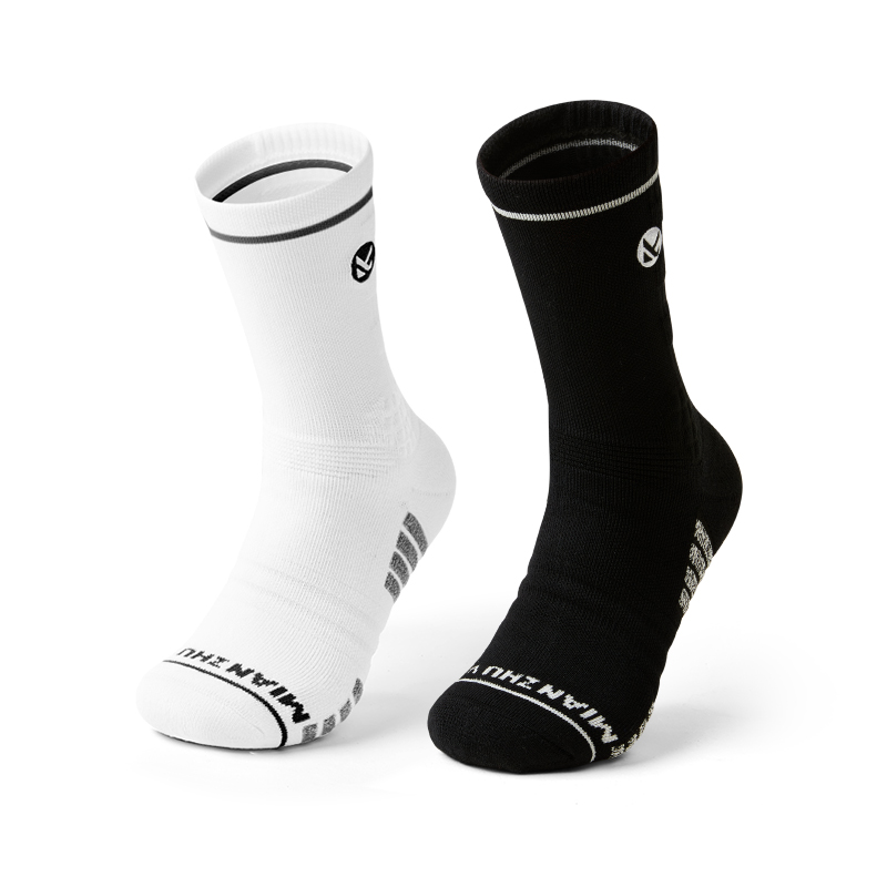 

Набор баскетбольных носков для мужчин Combo Set MIANZHUWU, 2 pack (1 белый+1 черный)