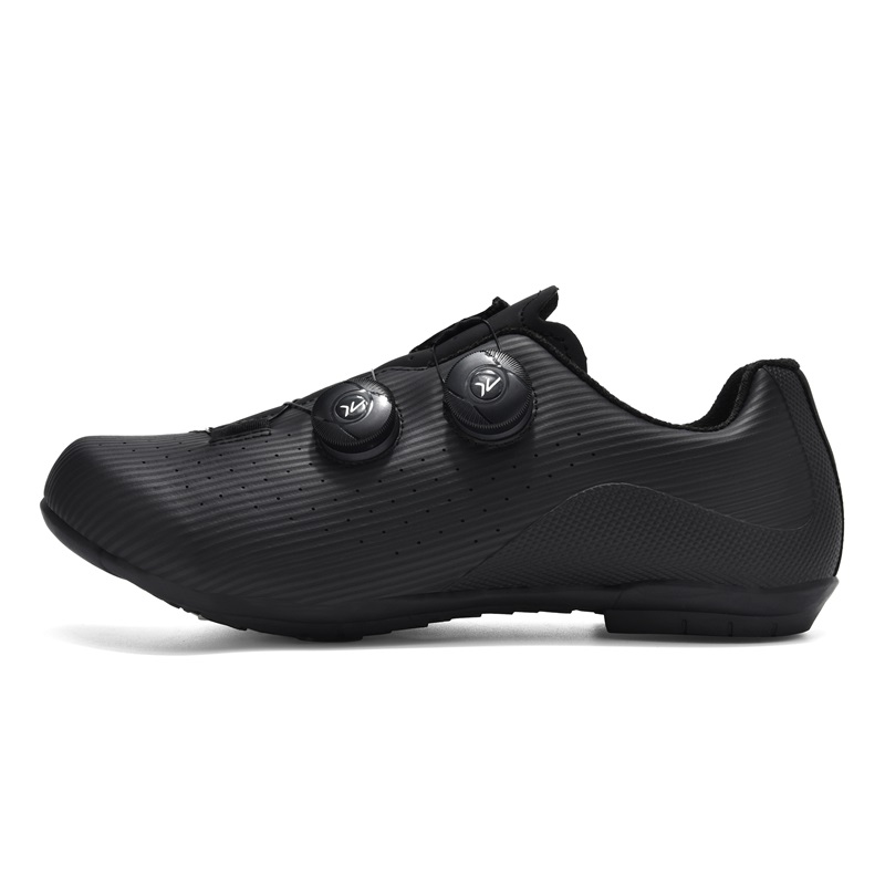 

JYVME Износостойкие дышащие велосипедные туфли низкие унисекс черные с резиновой подошвой, цвет Black Rubber Sole