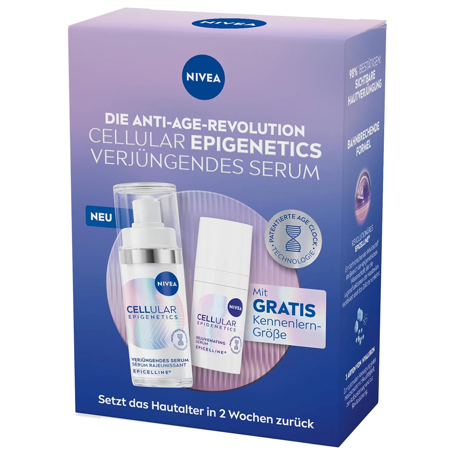 Набор омолаживающей сыворотки для лица «Cellular Epigenetics» от NIVEA, 30 мл + 15 мл Nivea
