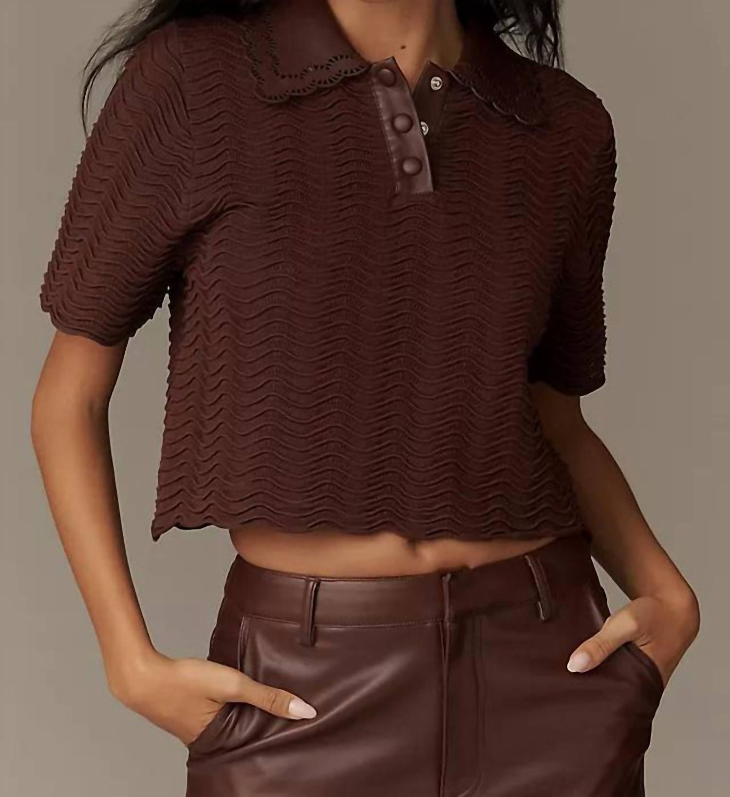 

En Saison Топ Delphine, сливово-коричневый