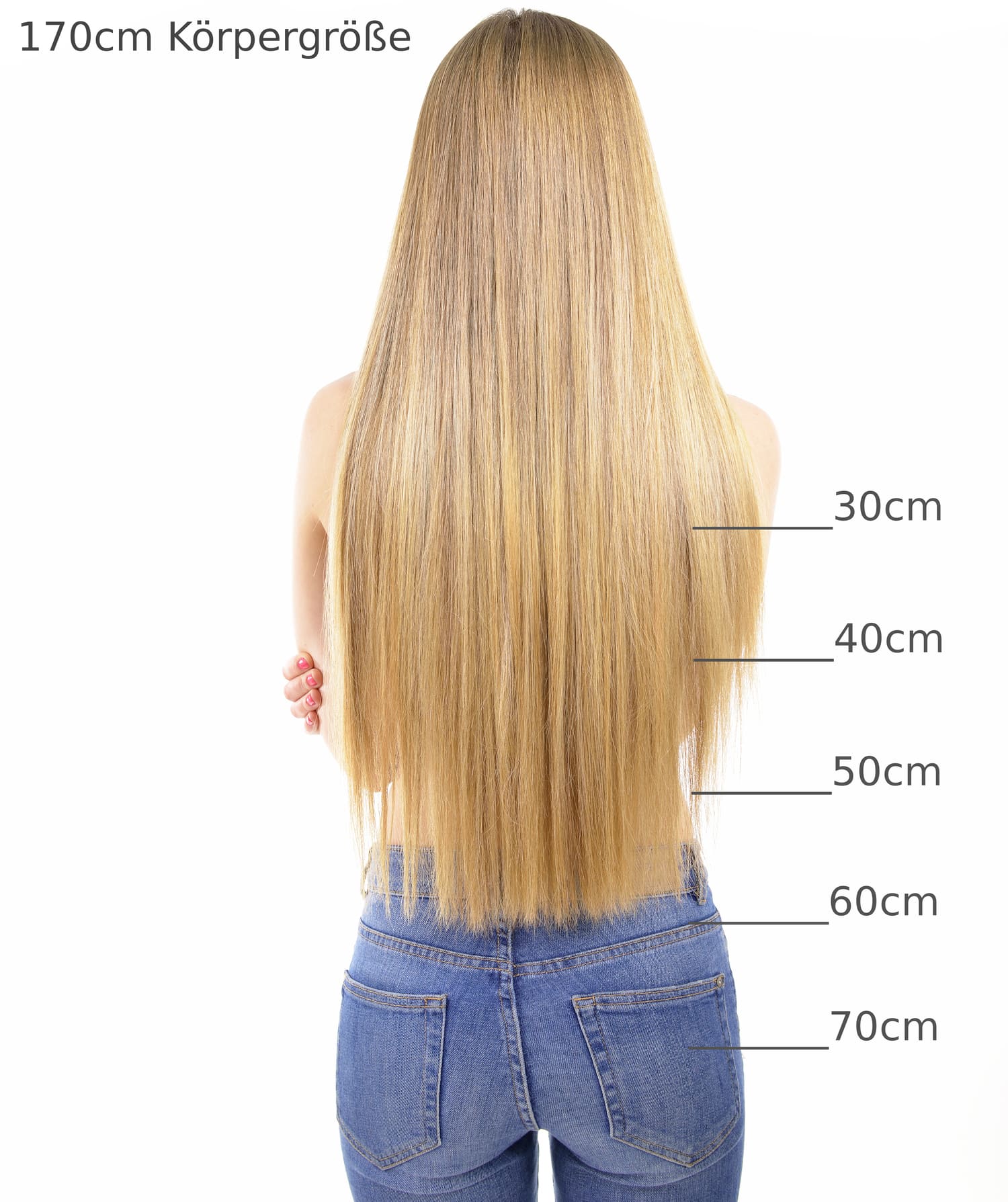 Накладные волосы tresse extensions echthaar #2/0 schwarz 100g Hair2Heart, 50cm, количество 1 шт. — фото 4
