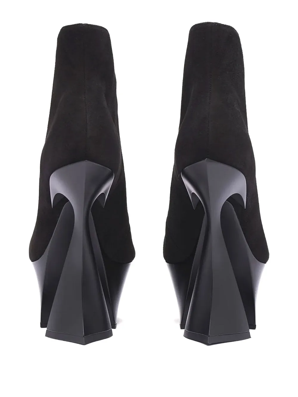 Ботильоны Fang 95 на скульптурном каблуке Mugler, черный — фото 3