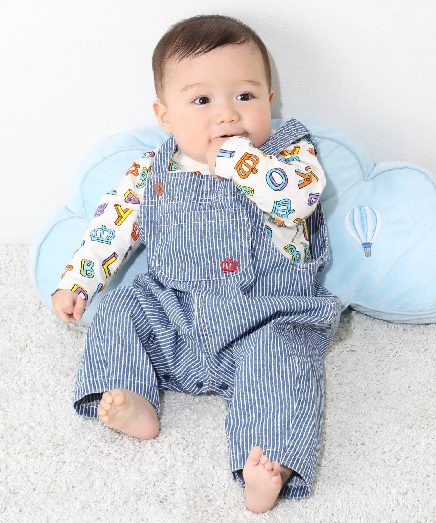 Детский хлопковый сарафан BABYDOLL 9630B тёмно-синий — фото 4