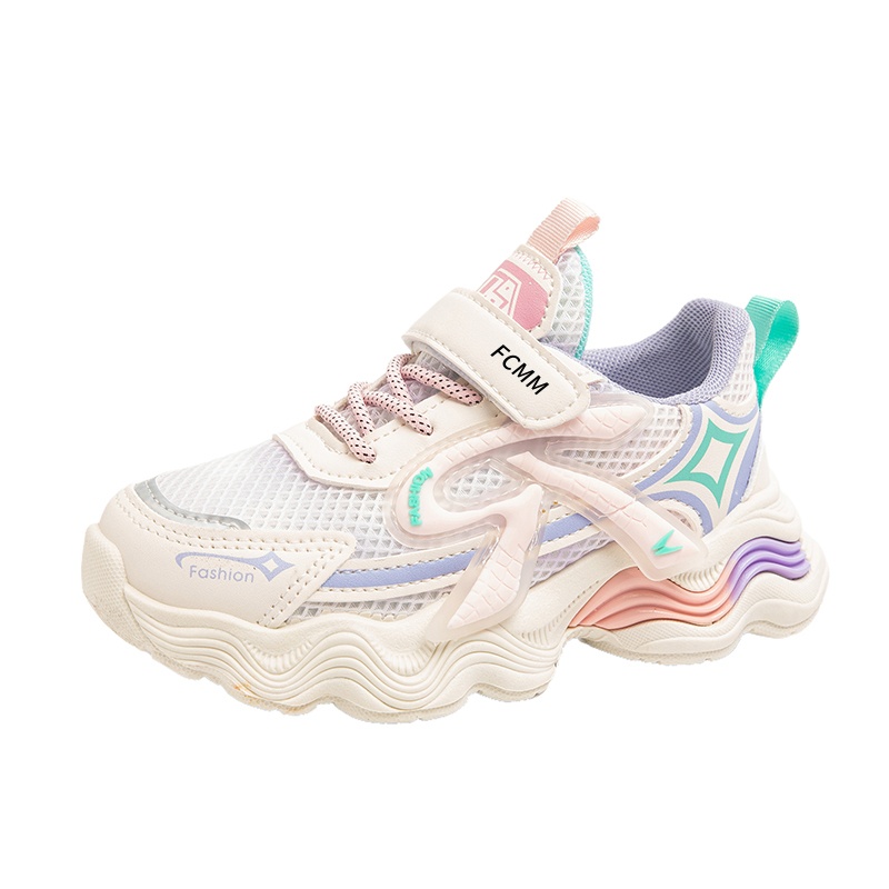 

Нескользящие износостойкие низкие повседневные кроссовки для детей FCMM, розовый