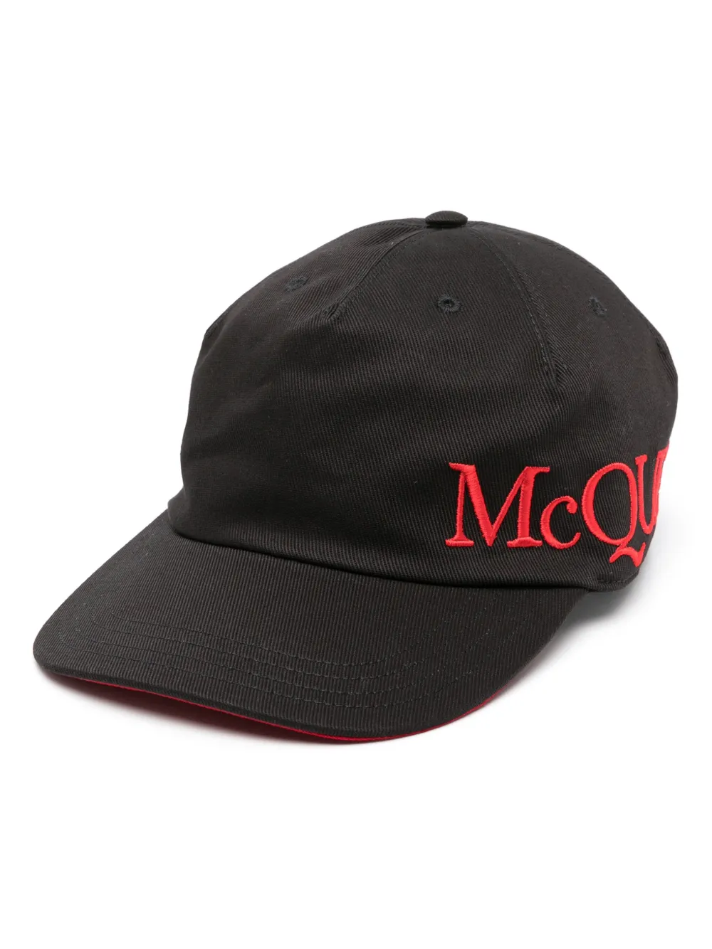 

Кепка с вышитым логотипом Alexander McQueen, черный