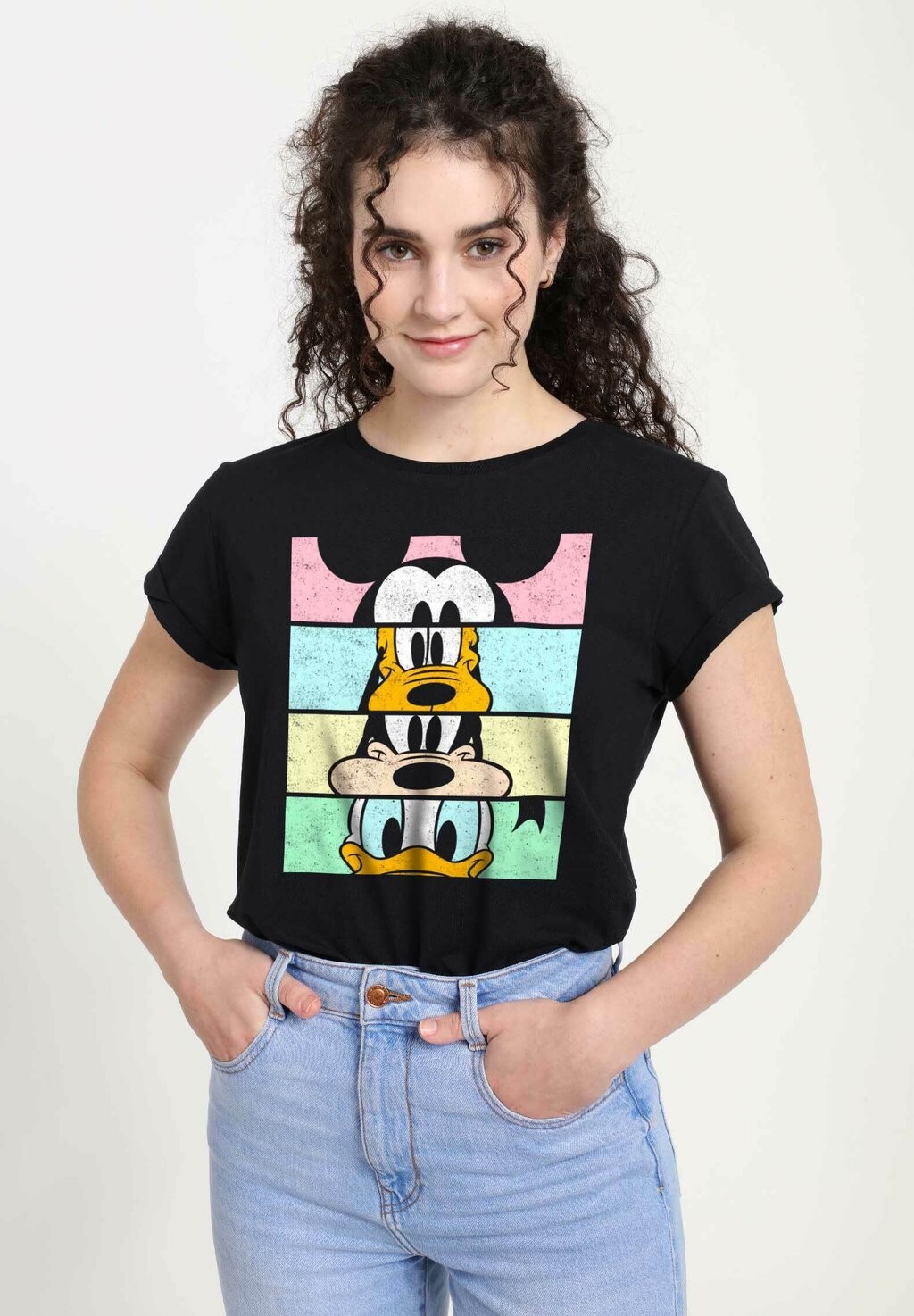 

Футболка с принтом DISNEY CLASSICS MICKEY CLASSIC CREW CROP Disney, черный